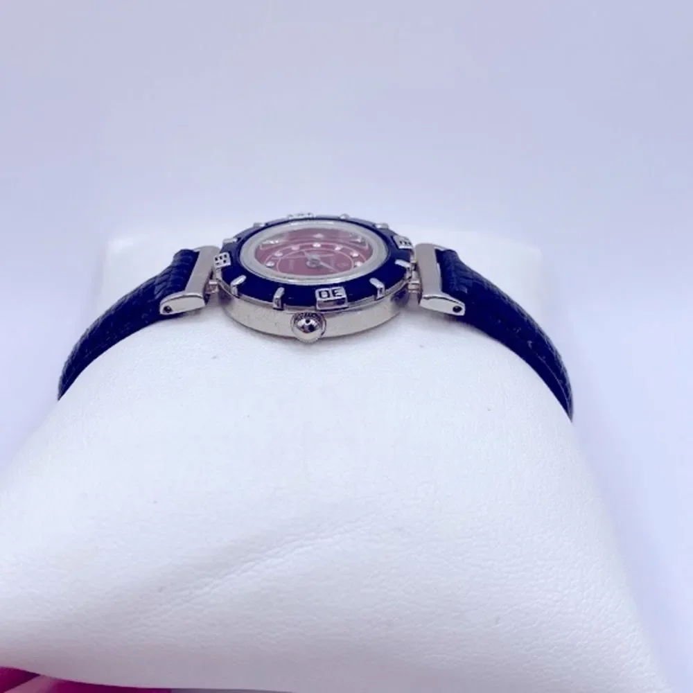 Working! Ladies Calvin Hill Quartz Small Round Face Rhinestine Watch